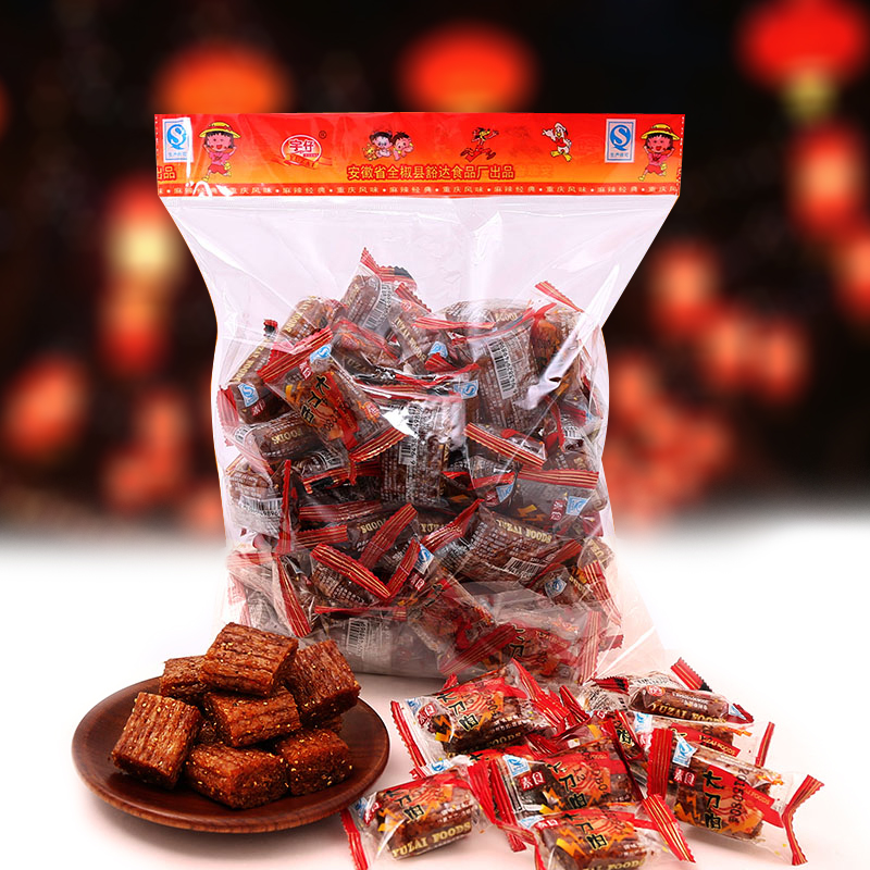 正品[大刀肉]大刀肉辣条吃死人评测 素大刀肉图