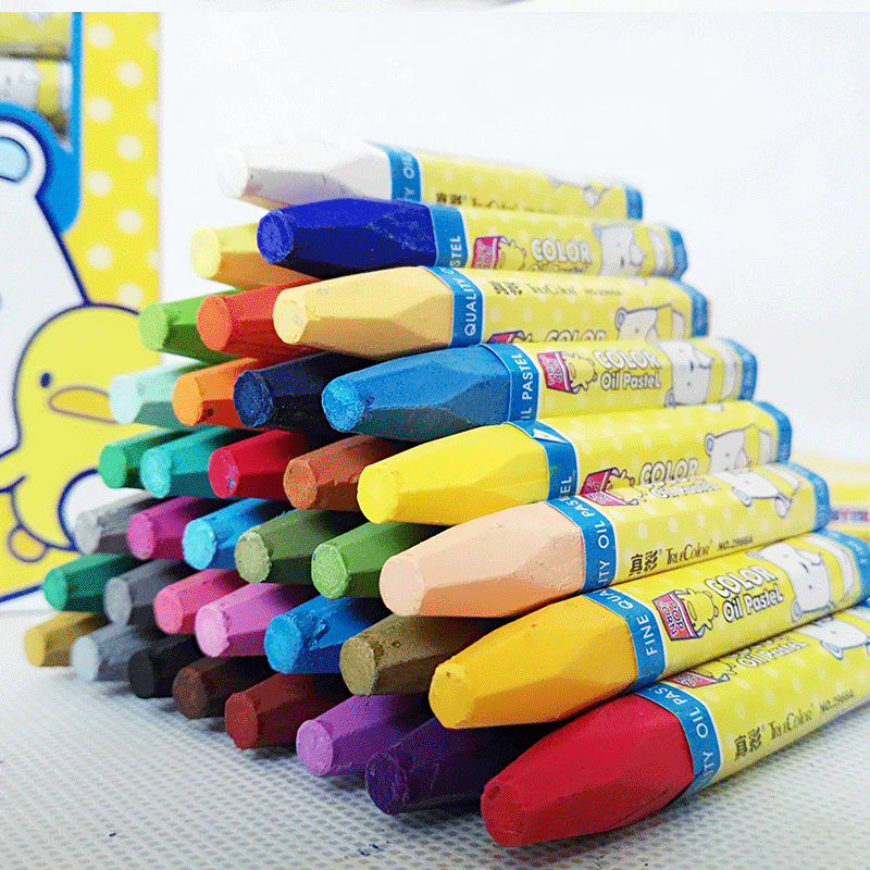 批发真彩单色油画棒 36支蜡笔 常用颜色小学生美术用品绘画批发