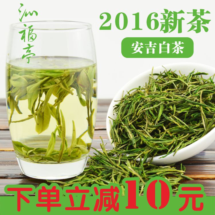 特级珍稀白茶 2016年新茶叶 一级春茶 安吉白茶 浓香耐泡散装500g