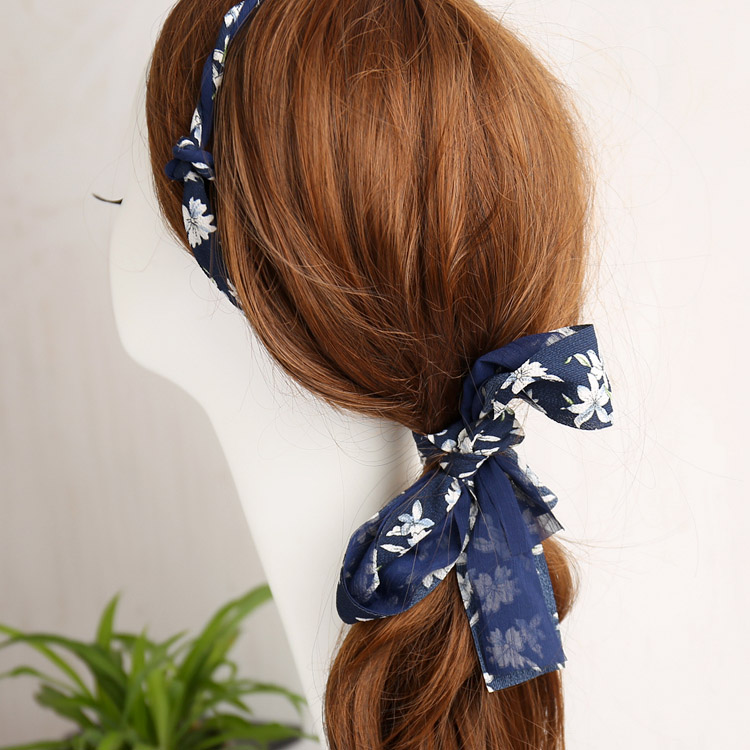 韩国超长发带丝带飘带发箍时尚森系蝴蝶结头箍麻花辫可塑形盘发卡