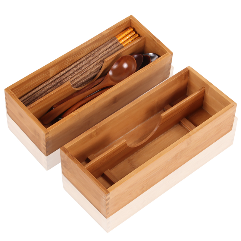 风沙渡筷子盒筷盒家用长方形防尘筷子筒沥水筷笼子多用途简约有盖