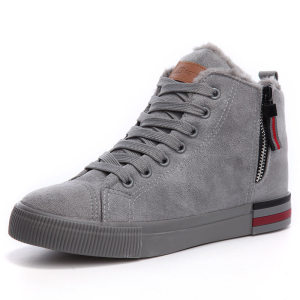 人本韩版女士高帮系带棉鞋