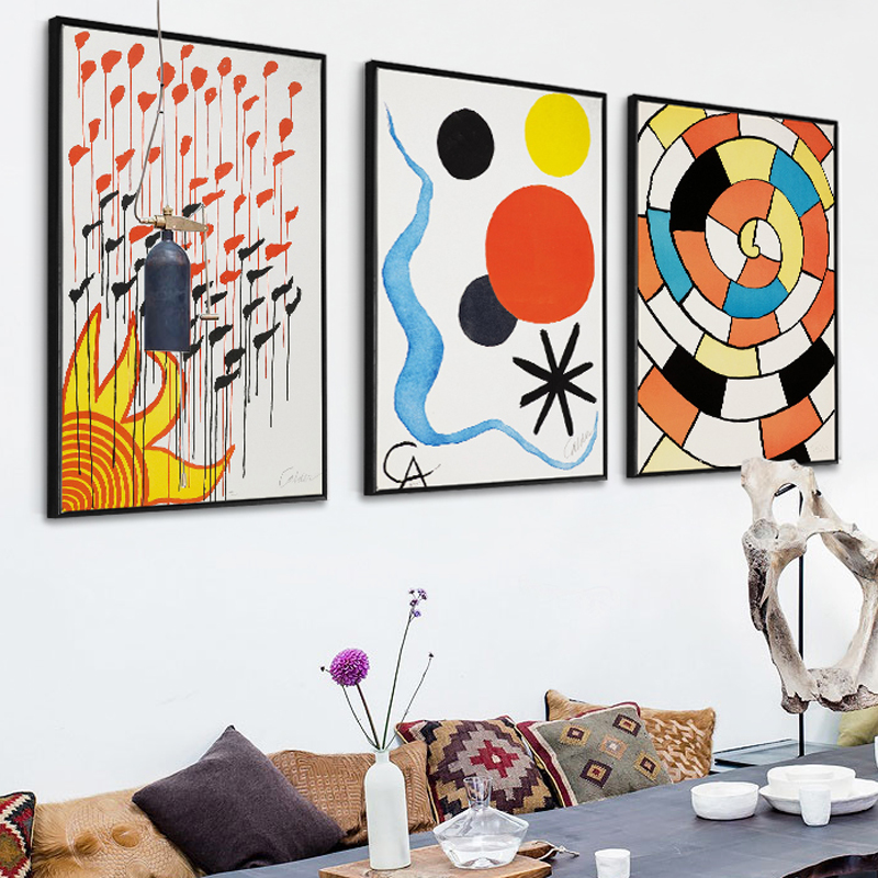 客厅装饰画三联组合创意抽象色彩艺术玄关卧室挂画 希望海螺