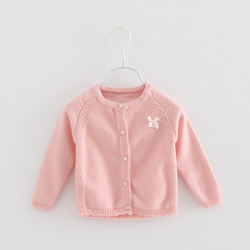 2017春装新款韩国1-2-3岁女童小童宝宝婴儿甜美毛衣开衫针织外套