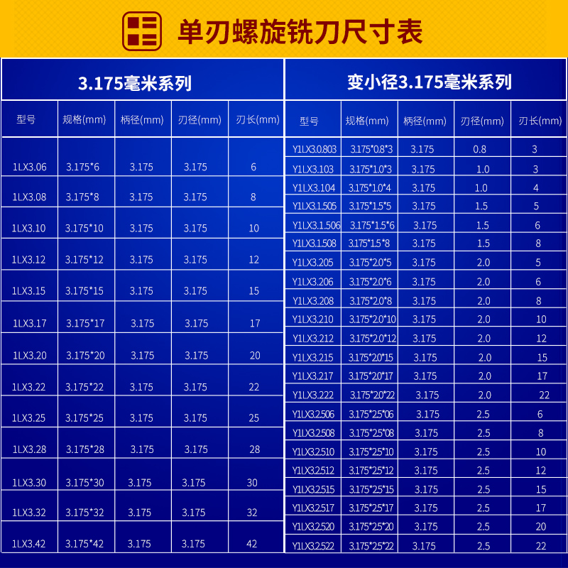 威特进口5a级转小径单刃螺旋铣刀亚克力pvc切割用数控雕刻机刀具