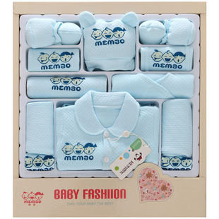 新生儿纯棉礼盒冬装套盒0-3个月春季刚出生宝宝衣服母婴用品大全