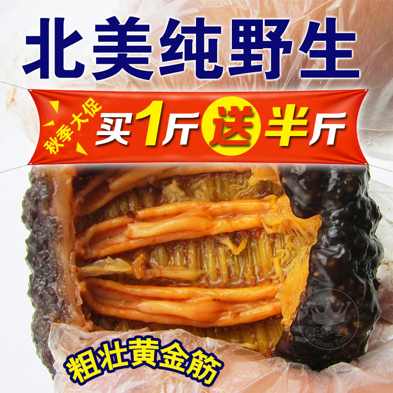 加拿大冰岛进口北极红参红极参淡干野生海参干货250g包邮买2赠1