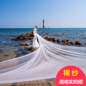新娘头纱婚纱新款 韩式2017素纱头饰超长拖尾10米裸纱108 某年某月
