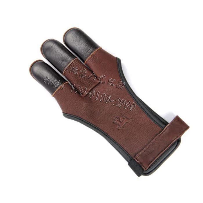 熊爪全鹿皮射箭三提手套 传统护指bearpaw 70888 deerskin glove