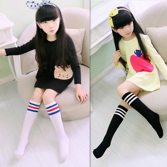 儿童袜子春秋薄款女孩半截腿袜男生足球长筒袜小学生校服打底袜套