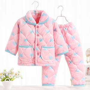 冬季儿童法兰绒睡衣加厚款