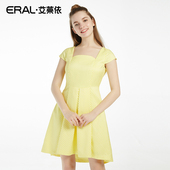 韩版 修身 连衣裙 短裙子短袖 2017夏装 女装 新款 艾莱依官方旗舰店正品