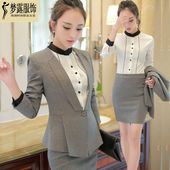 工装 长裤 工作服时尚 女装 女士西服正装 职业装 2017春秋新款 套装 西装