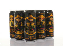 500mL 整箱易拉罐冰爽 9罐 德国口味10度精酿黑啤酒 青岛五环黑啤