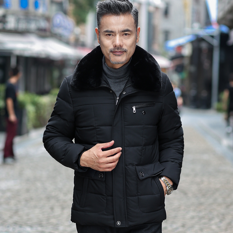 2017新款中年男士棉衣外套爸爸冬装加厚40-50岁棉服中老年人棉袄