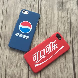 百事可乐 潮iphone6手机壳苹果6plus磨砂蓝色男女7plus红色可乐7s