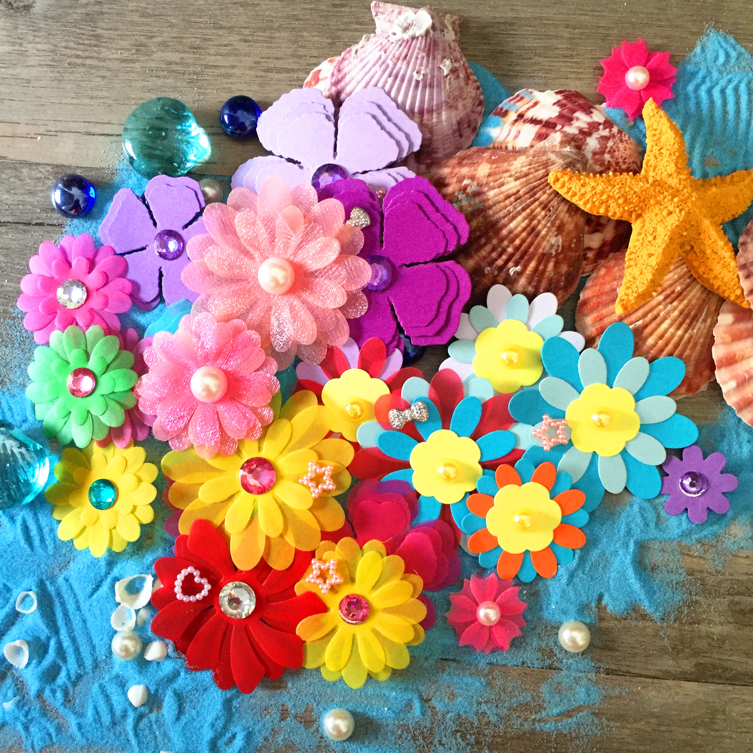 幼儿园成长册剪贴簿立体贴纸 flower sticker scrapbook花朵贴画