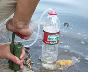 户外单兵净水器便携式野外过滤器天然水直接转换饮用水净易带防伪