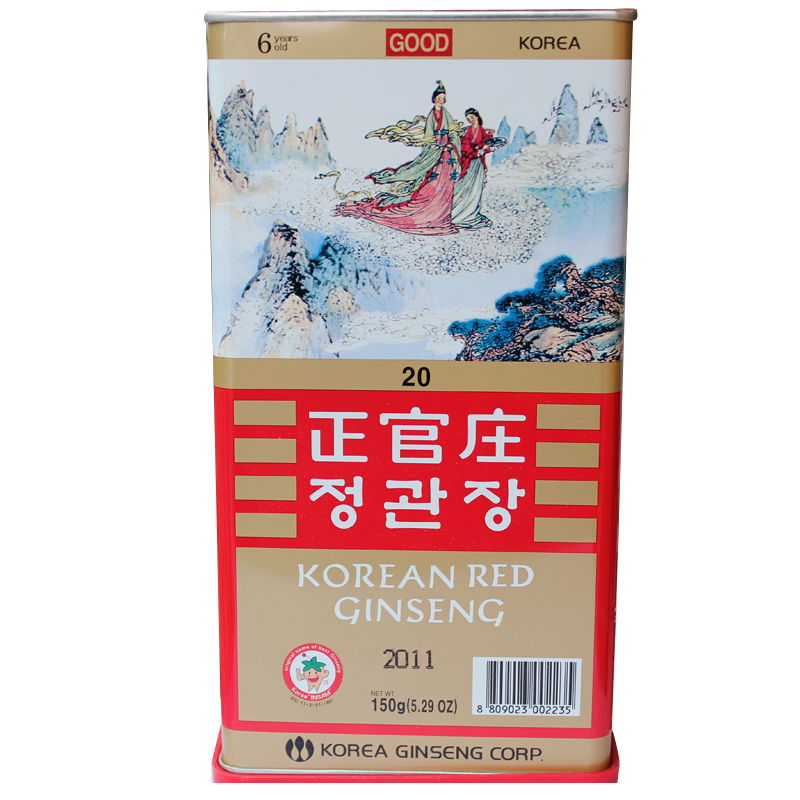 正官庄高丽参 正宗韩国正官庄高丽参六年根 20 良 150g 原装正品