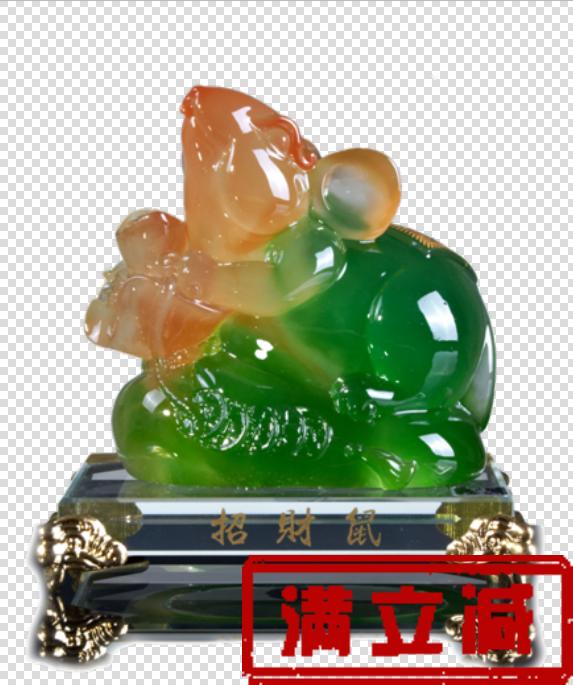 招财鼠摆件树脂工艺品十二生肖鼠聪明送赠生肖属鼠的朋友生日礼物