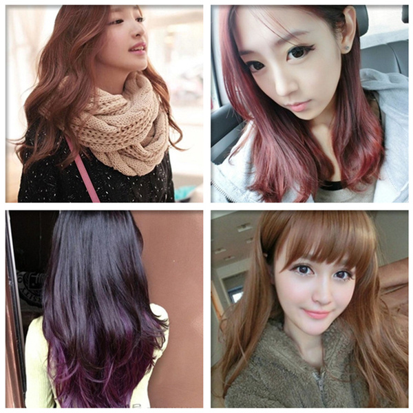 热销<em>染发</em> 彩色黑色紫色酒红色纯<em>植物染发</em>剂染