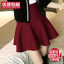 短裙秋冬款2014新款荷叶边针织<em>半身</em>裙<em>篷篷</em>裙