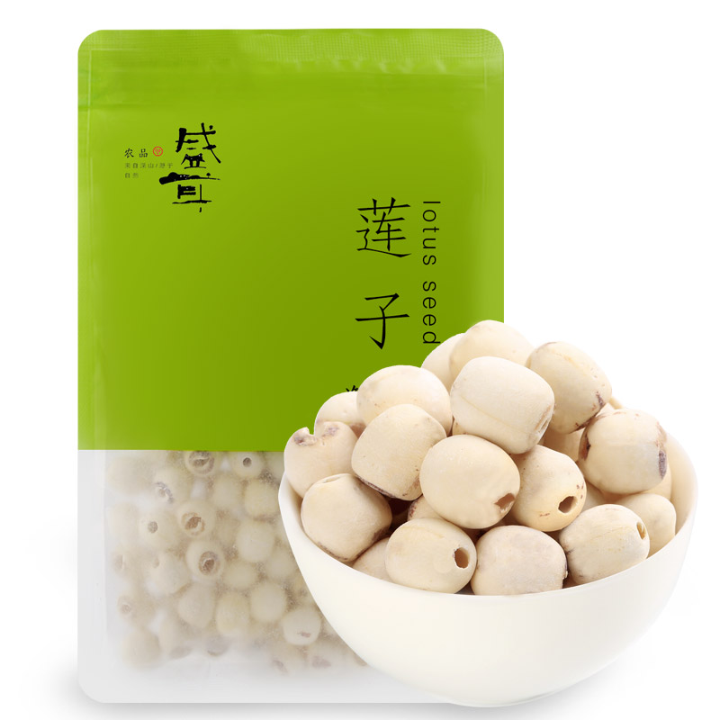 【天猫超市】盛耳 磨皮莲子100克 湘潭莲机械去芯 湘莲 白莲子