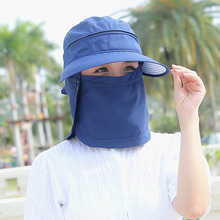 电动车遮阳帽电瓶车防晒帽子女夏护脸户外太阳帽出游遮脸大檐凉帽
