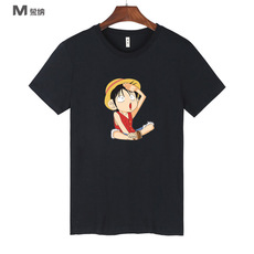 潮流T恤学生卡通动漫 路飞