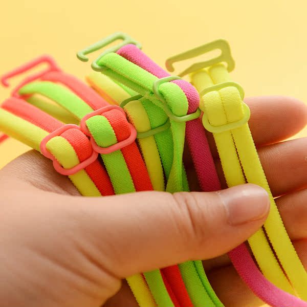 安家 夏季糖果彩色双根弹力挂脖肩带 <em>文胸胸罩</em>