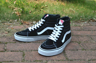 【包邮返现】正品 vans sk8-hi 经典黑白 男鞋女鞋 帆布鞋 休闲鞋