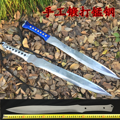 飞鱼短剑短刀龙泉宝剑刀剑猛钢烤金色车载便携