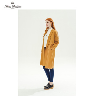 9包邮 女装/女士精品 风衣 > miss 姜黄色福尔摩斯 patina英伦复古 七