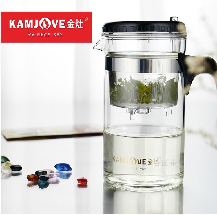 金灶茶道杯飘逸杯 耐热红茶玻璃过滤茶具 泡茶壶大容量1LTP-200