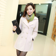 <em>ZK</em>经典双排扣大衣2014<em>秋冬装</em>新款毛呢<em>外套女</em>