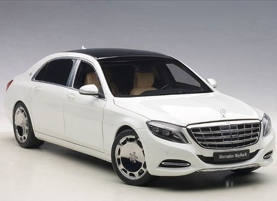 奥拓autoart 1:18 迈巴赫奔驰 s600 s-klasse s级白色 车模型