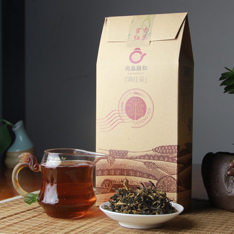 茶叶云南凤庆金丝滇红茶 蜜香金芽100g盒装礼品工夫红茶散装春茶