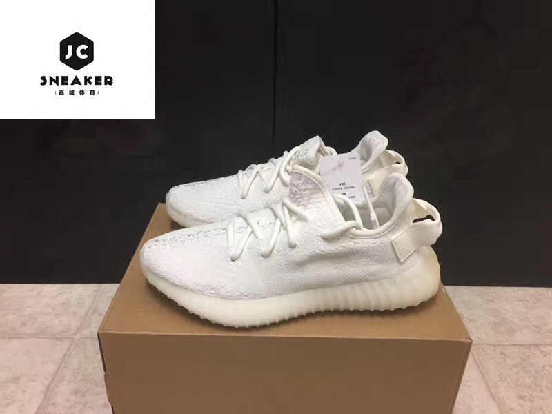 现货秒发adidas yeezy 350v2 侃爷 全白 纯白椰子350