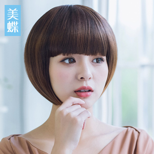 帅气短直发假发女短发bobo头内扣碎齐刘海蓬松发型逼真学生假发套