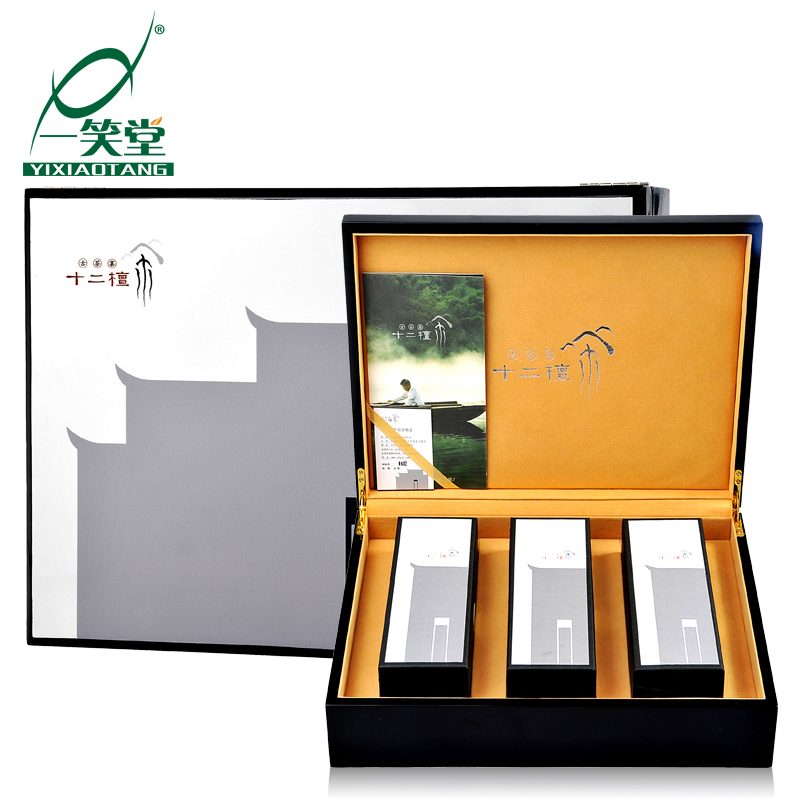 一笑堂茶叶 十二檀古寨特级手工绿茶 六安瓜片2016新茶216g礼盒装