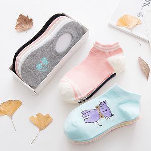 硅胶防滑纯棉船袜