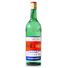 500ml清香型白酒酒厂直供 红星二锅头酒大二绿瓶56度 天猫超市