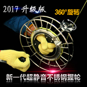 促销 风筝线轮成人静音大轴承不锈钢握轮防倒转握盘风筝轮特价
