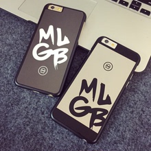 新款潮牌电镀MLGB字母iphone6手机壳苹果6p