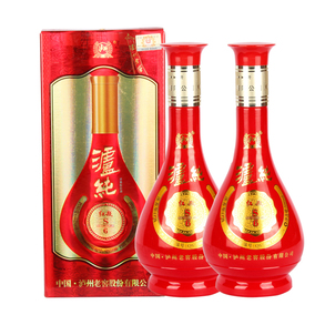 泸州老窖股份泸纯s6红瓶500ml*2瓶套装52度浓香型白酒礼盒装送礼