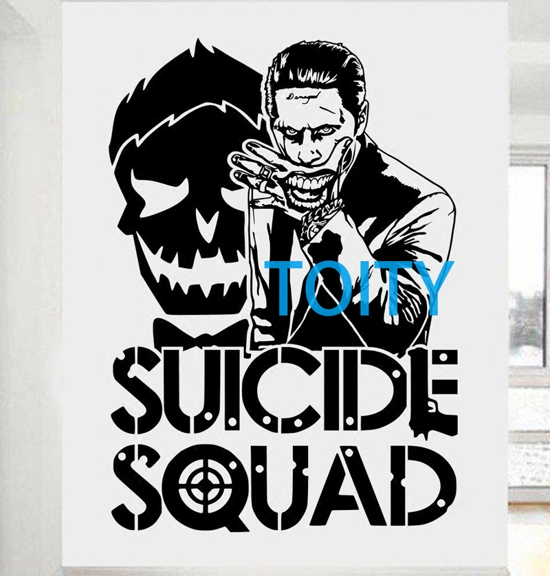 电影自杀小队 suicide squad贴画真人版joker贴纸x特遣队小丑墙贴