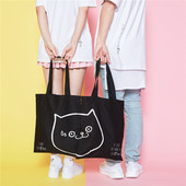 BAG 休闲单肩包 TOTE 周柏豪 PRINT COUPLE CATXMAN