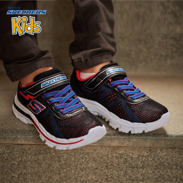 Skechers斯凯奇男童鞋 中大童户外运动鞋 儿童透气跑步鞋95342