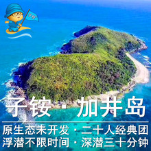 三亚子铵加井岛户外 远海深潜浮潜海南潜水自由行旅游纯玩接送