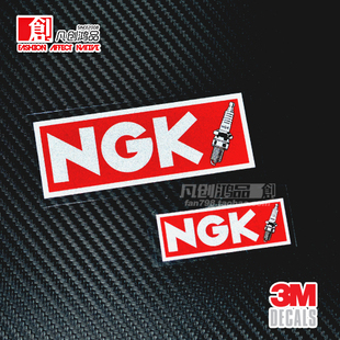 摩托车 dodo车贴 摩托车贴 ngk spark plugs 火花塞 火嘴贴纸 反光贴